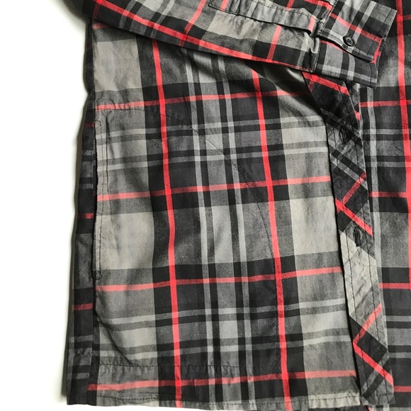 ABS Long Plaid Cotton Shirt w/Pockets - Picture 4 of 4